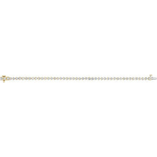 14K Yellow 4 3/4 CTW Lab-Grown Diamond Line 7 1/4" Bracelet