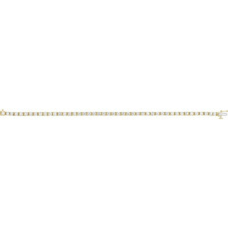 14K Yellow 4 3/4 CTW Natural Diamond Line 7" Bracelet