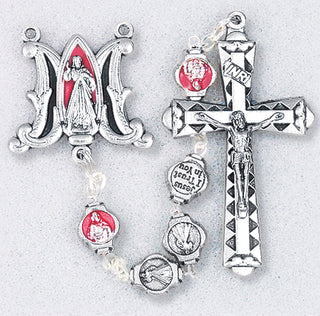 Divine Mercy Rosary with Dm On One Side and Jesus Et