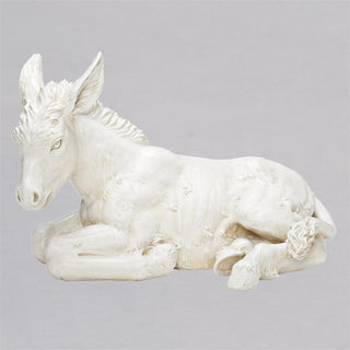 27-Inch Scale White Donkey Nativity 13'H