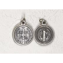 Bulk Saint Benedict Silver Tone Medal - 12 Options