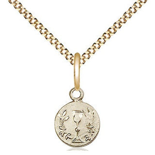 14kt Gold Filled Communion Chalice Medal Religious and Catholic Jewelry
