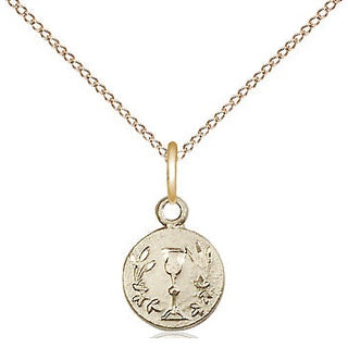 14kt Gold Filled Communion Chalice Medal Religious and Catholic Jewelry