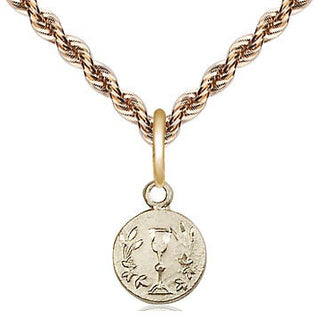 14kt Gold Filled Communion Chalice Medal Religious and Catholic Jewelry