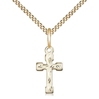 14kt Gold Filled Cross Medal Religious and Catholic Jewelry