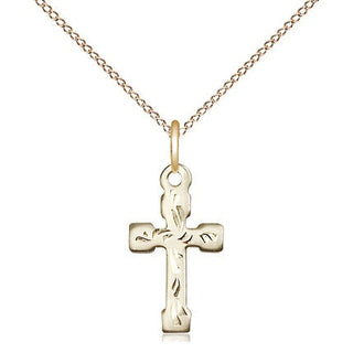 14kt Gold Filled Cross Medal Religious and Catholic Jewelry