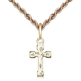 14kt Gold Filled Cross Medal Religious and Catholic Jewelry