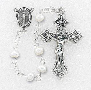 3-4MM Fresh Water Pearl Rosary Deluxe Box