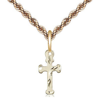 14kt Gold Filled Cross Medal Religious and Catholic Jewelry