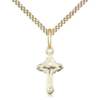 14kt Gold Filled Cross Medal Religious and Catholic Jewelry