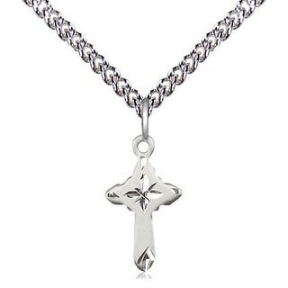 Sterling Silver Cross Medal Religious and Catholic Jewelry