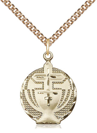 14kt Gold Filled Communion Medal Religious Jewelry