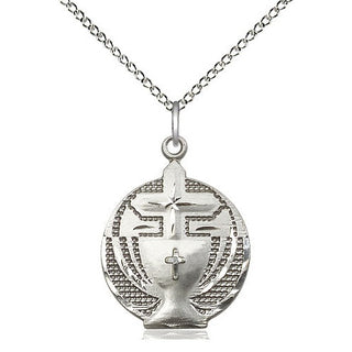 Sterling Silver Communion Medal Religious Jewelry