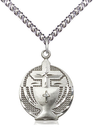 Sterling Silver Communion Medal Religious Jewelry