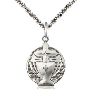 Sterling Silver Communion Medal Religious Jewelry