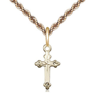 14kt Gold Filled Cross Medal Religious and Catholic Jewelry