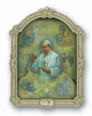 Cathedral 5" 3D Plaque Of John Paul II