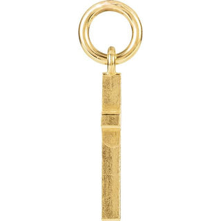 14K Yellow Posh Mommy Cross Charm/Pendant