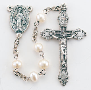 5MM Imitation White Pearl Rosary