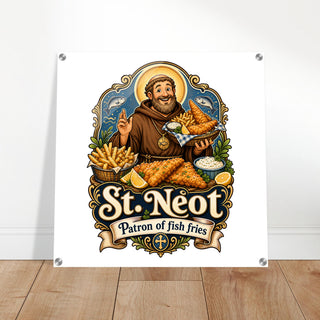 St. Neot Patron of Fish Fries Acrylic Wall Plaque - view 6