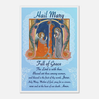 Hail Mary Prayer Framed Print - view 16