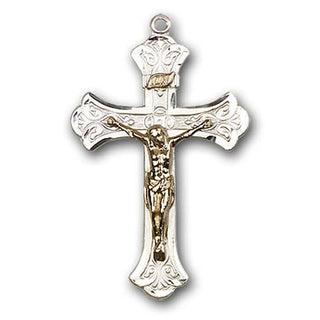Two-Tone GF/SS Crucifix Pendant