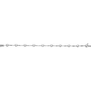 14K White 1 CTW Lab-Grown Diamond Line 7 1/2" Bracelet
