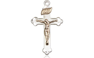 Two-Tone GF/SS Crucifix Medal Religious Jewelry