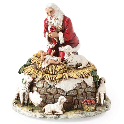 Musical 5.75-Inchkneeling Santa Figurine with U O Come All Ye Faithful