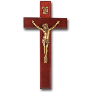 10" Dark Cherry Cross With Museum Gold Corp