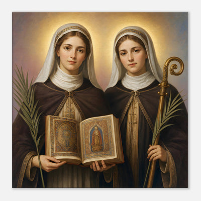 St. Harlindis and St. Relindis - Devotional Canvas
