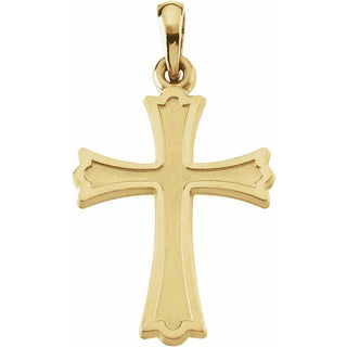 18K Yellow 27x16 mm Cross Pendant

