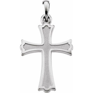 Sterling Silver 27x16 mm Cross Pendant