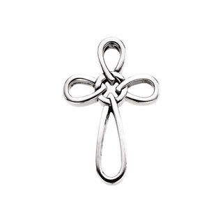 Sterling Silver 34.25x24 mm Cross Pendant