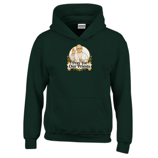 'Pray for Our Priests' Pope Kids Hoodie - view 3
