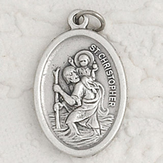 25-Pack - St Christopher Oxidized Pendant