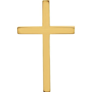 10K Yellow 21.7x13.5 mm Cross Pendant