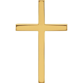 10K Yellow 29.5x18.2 mm Cross Pendant