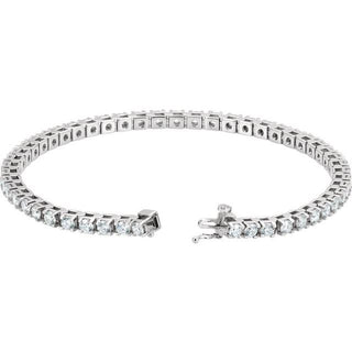 Platinum 4 1/2 CTW Natural Diamond Line 7 1/4" Bracelet