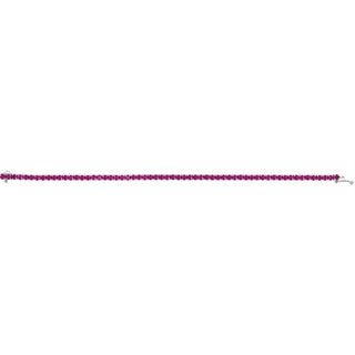 14K White Lab-Grown Ruby Line 7.25" Bracelet