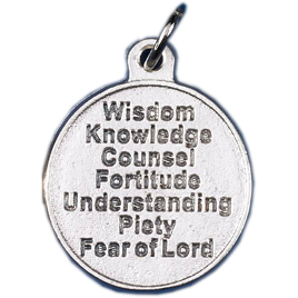 Bulk Red Enamel 3/4-inch Holy Spirit Round Medals