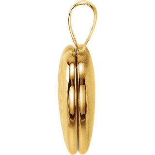 14K Yellow Gold-Plated Sterling Silver Heart Cross Locket