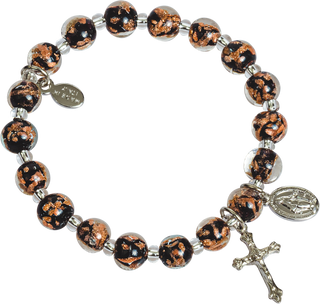 Black Swirl Genuine Murano Bracelet