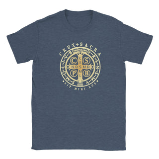 St. Benedict Medal Antique Gold T-Shirt - view 2