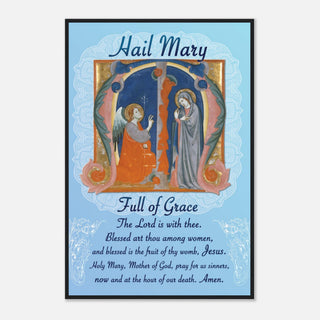 Hail Mary Prayer Framed Print - view 8