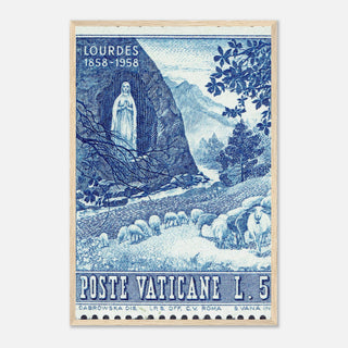 Lourdes Apparition Blue Framed Print - view 9