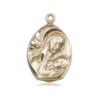14kt Gold Filled Madonna & Child Medal