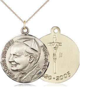 14kt Gold Filled Saint John Paul II Medal Catholic Jewelry