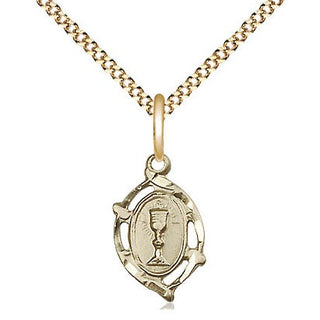14kt Gold Filled Communion Medal Religious and Catholic Jewelry