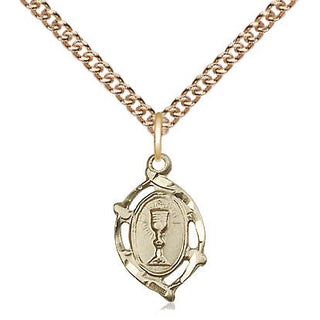 14kt Gold Filled Communion Medal Religious and Catholic Jewelry
